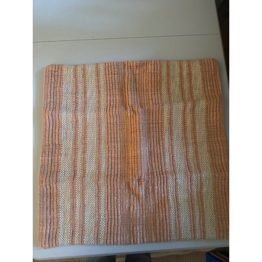 Rejuvenation Textured Woven Stripe Pillow Cover 20x20 Sandstone Multi 235423